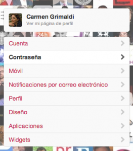 configuración Twitter