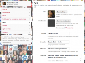 perfil de Twitter